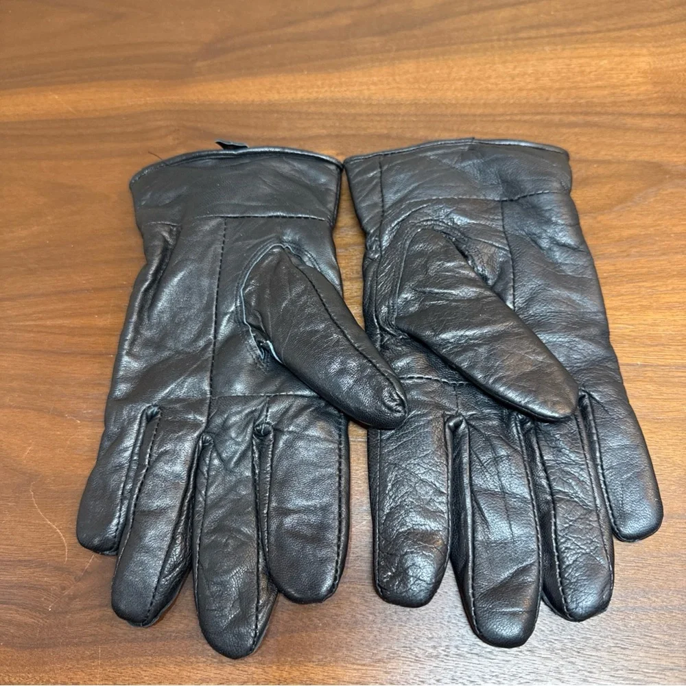 Tru Fit Women’s Gloves 100%‎ Genuine Leather Lined Black Sz L Driving Walking